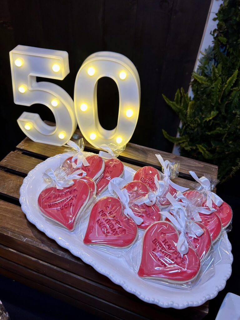 heart shaped cookies are a perfect way to incorporate Valentine's day into your event theme, and show your guests how much you care for them