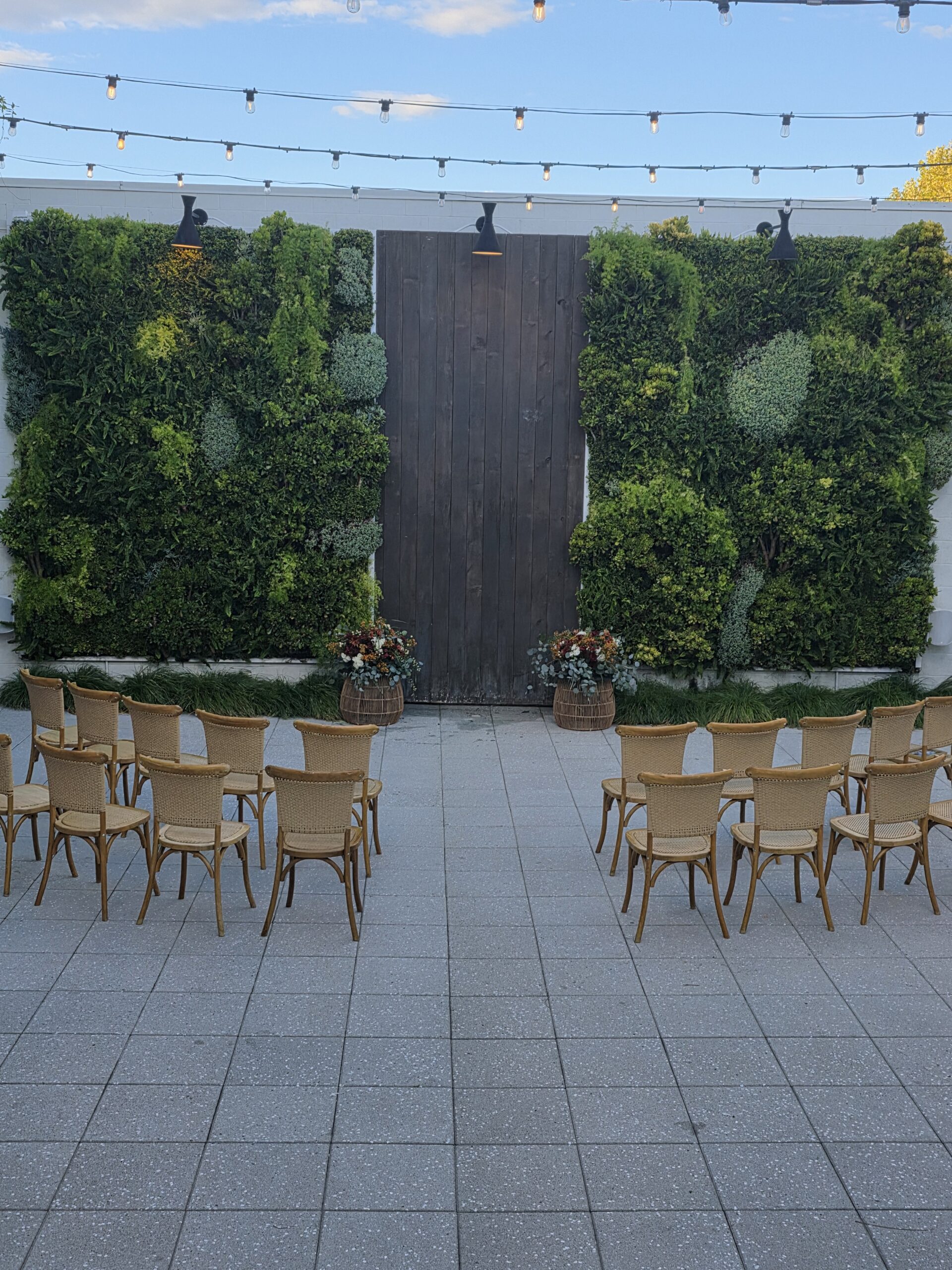 Modern Los Angeles micro wedding venue reception